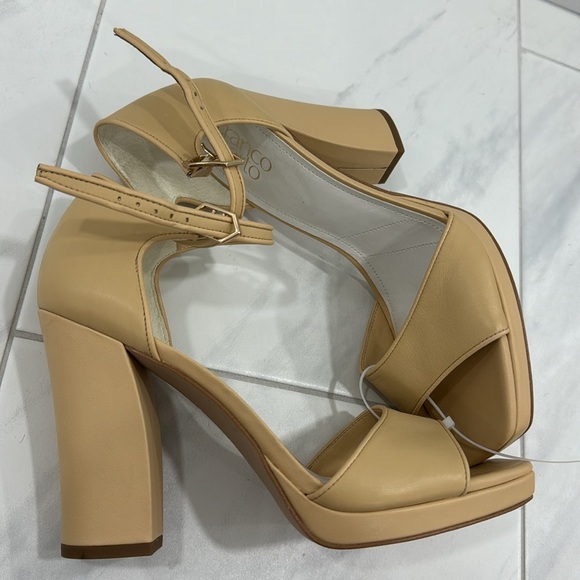 NEW! Franco Sarto Beige Leather Dima Heels- Size 9 👠 - Picture 14 of 17